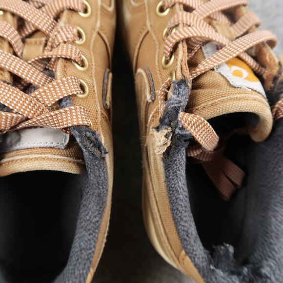 Nike Shoes 6Y Air Force 1 Low Carhartt WIP Ale Brown GS Sneakers Canvas Corduroy - Picture 10 of 16